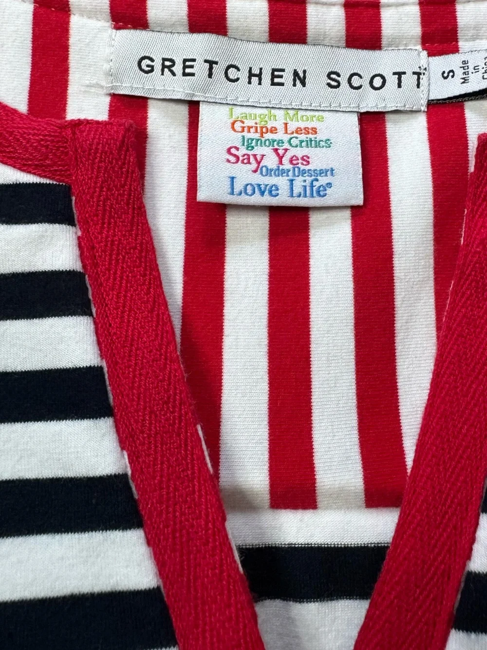 Gretchen Scott Admiral Ahoy Striped Tunic size S